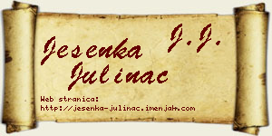Jesenka Julinac vizit kartica